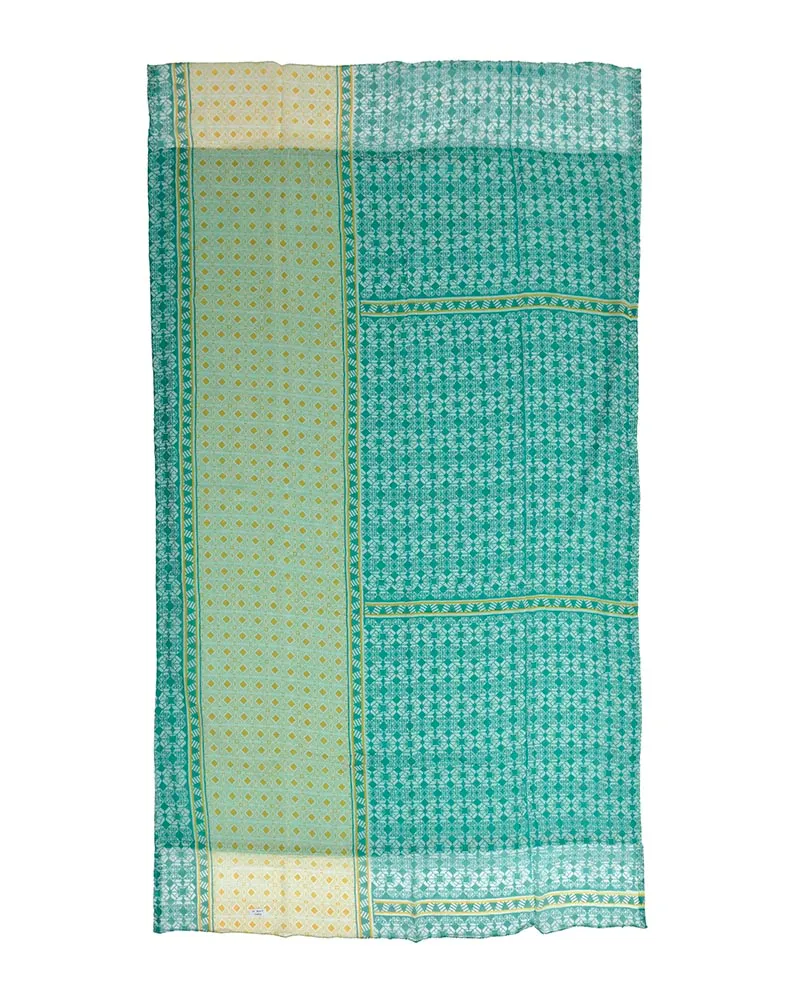 ΠΕΤΣΕΤΑ ΘΑΛΑΣΣΗΣ ΔΙΠΛΗΣ ΟΨΗΣ ΠΡΑΣΙΝΟ/ΛΕΥΚΟ 100X180 (100% COTTON)