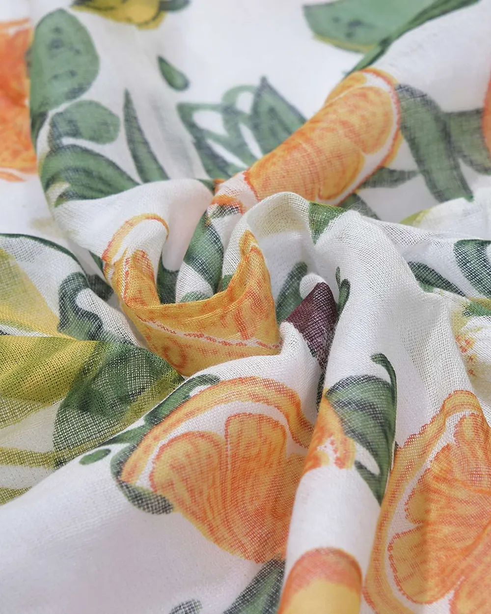 ΠΕΤΣΕΤΑ ΘΑΛΑΣΣΗΣ ΔΙΠΛΗΣ ΟΨΗΣ ΛΕΥΚΗ/ΠΡΑΣΙΝΗ ΜΕ ΠΟΡΤΟΚΑΛΙΑ 100X180 (100% COTTON)