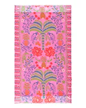 ΠΕΤΣΕΤΑ ΘΑΛΑΣΣΗΣ ΔΙΠΛΗΣ ΟΨΗΣ ΣΕ ΡΟΖ ΧΡΩΜΑ ΜΕ ΠΑΠΑΓΑΛΟΥΣ 100X180 (50% COTTON 50% POLYESTER)