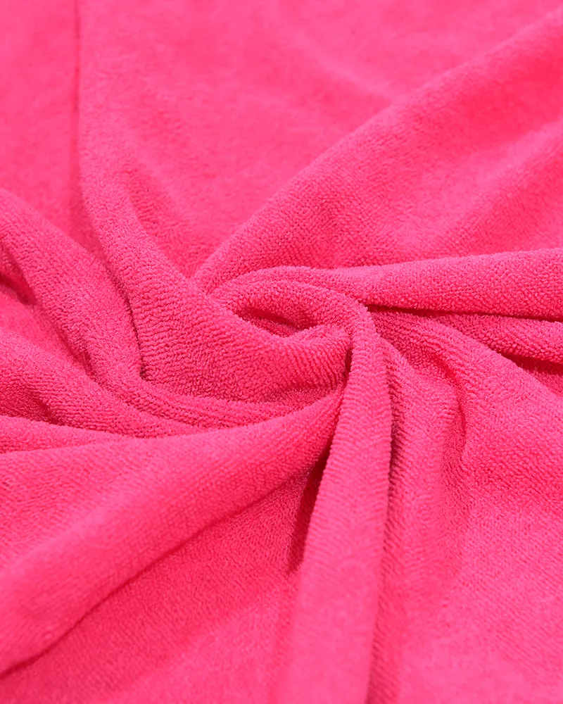 ΠΕΤΣΕΤΑ ΘΑΛΑΣΣΗΣ ΔΙΠΛΗΣ ΟΨΗΣ ΣΕ ΡΟΖ ΧΡΩΜΑ ΜΕ ΦΟΙΝΙΚΕΣ 100X180 (50% COTTON 50% POLYESTER)