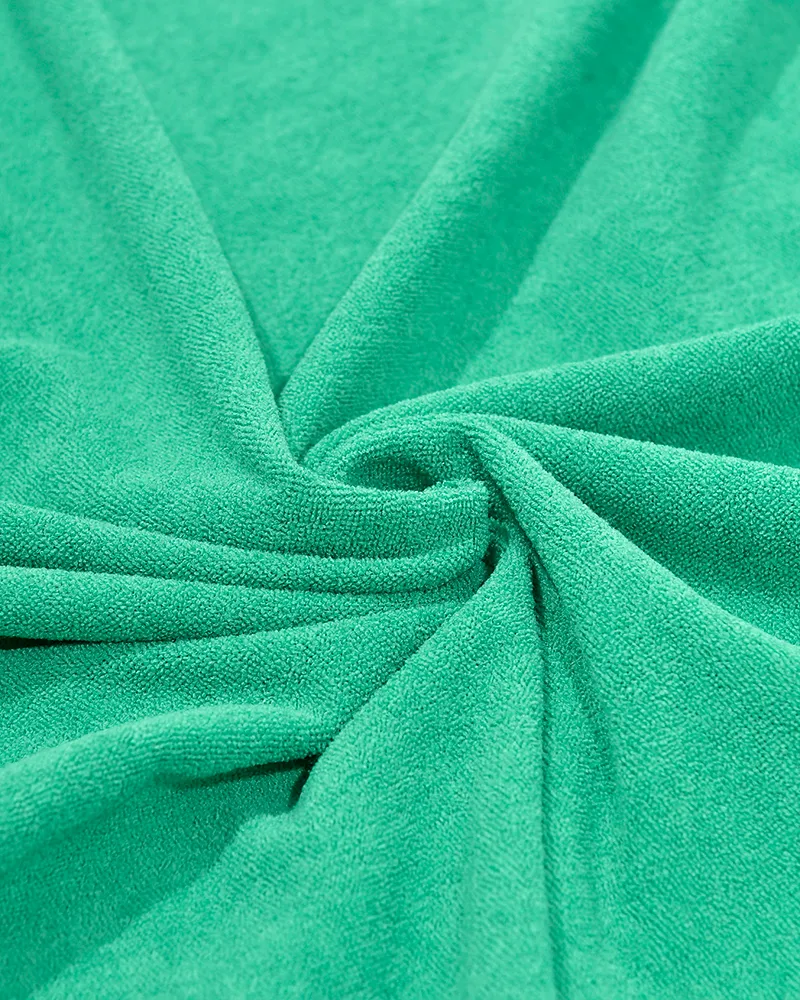 ΠΕΤΣΕΤΑ ΘΑΛΑΣΣΗΣ ΔΙΠΛΗΣ ΟΨΗΣ ΣΕ ΠΡΑΣΙΝΟ ΧΡΩΜΑ ΜΕ ΦΥΛΛΑ 100X180 (50% COTTON 50% POLYESTER)