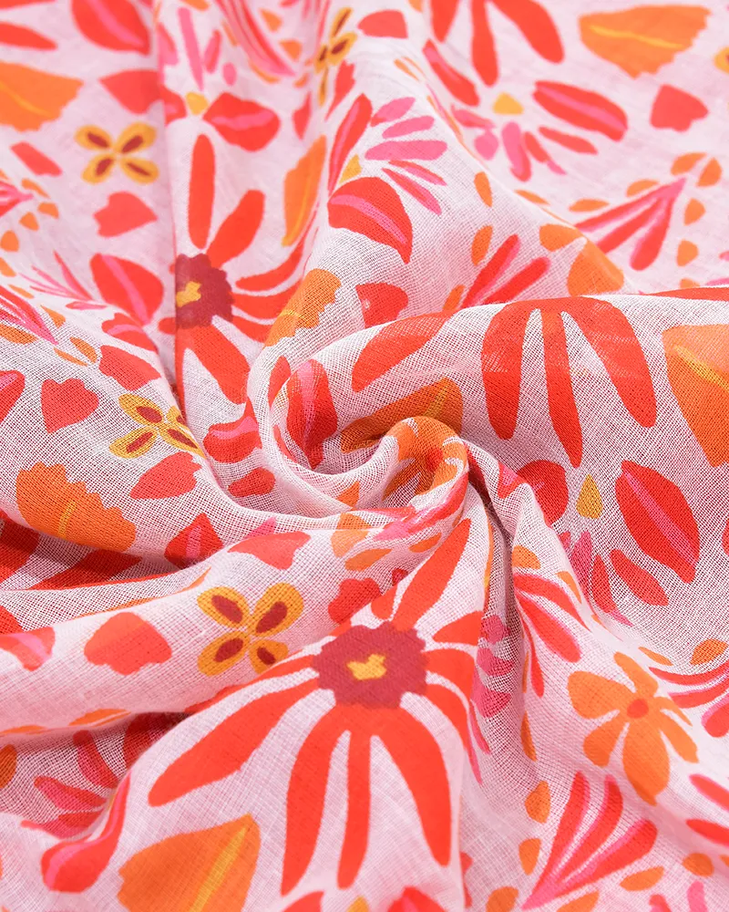 ΠΕΤΣΕΤΑ ΘΑΛΑΣΣΗΣ ΔΙΠΛΗΣ ΟΨΗΣ ΡΟΖ ΜΕ ΠΟΡΤΟΚΑΛΙ ΛΟΥΛΟΥΔΙΑ 100X180 (50% COTTON 50% POLYESTER)