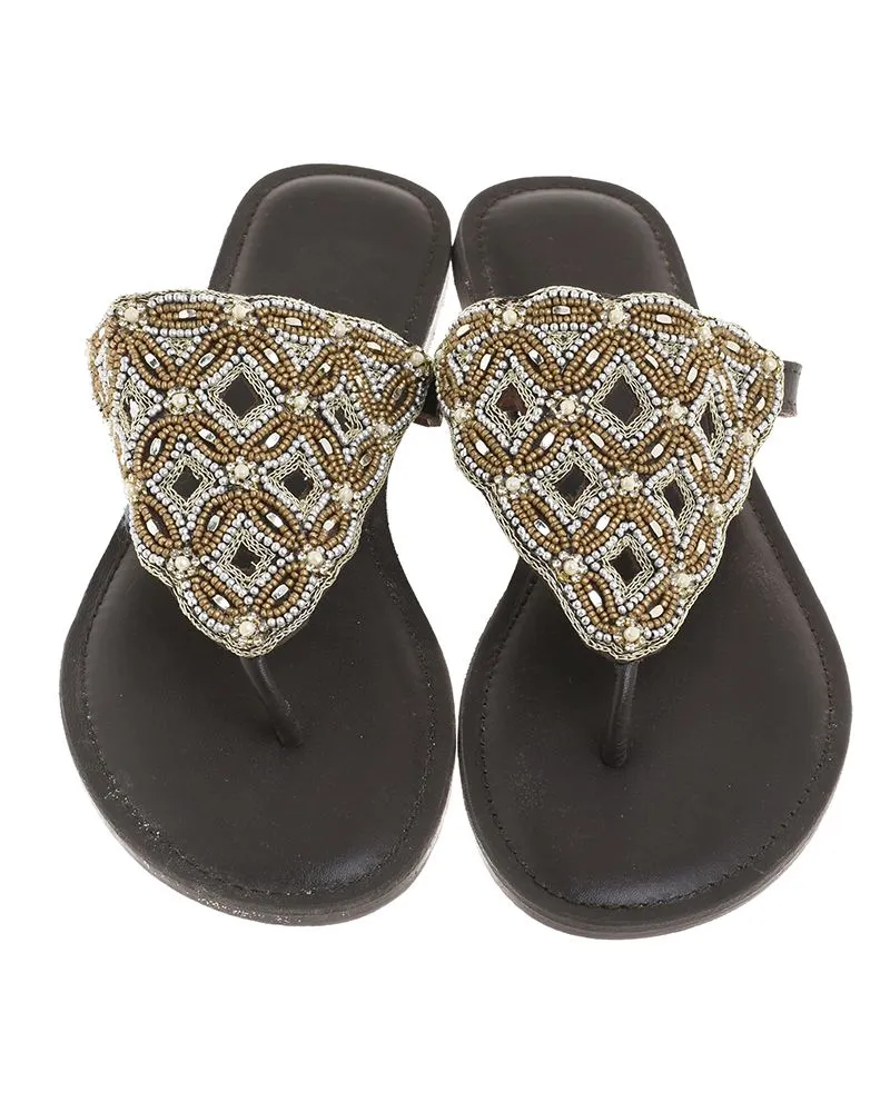 ΣΑΝΔΑΛΙ ΔΕΡΜΑΤΙΝΟ ΑΣΗΜΙ-ΧΡΥΣΟ 27X10X5 (EU 41)