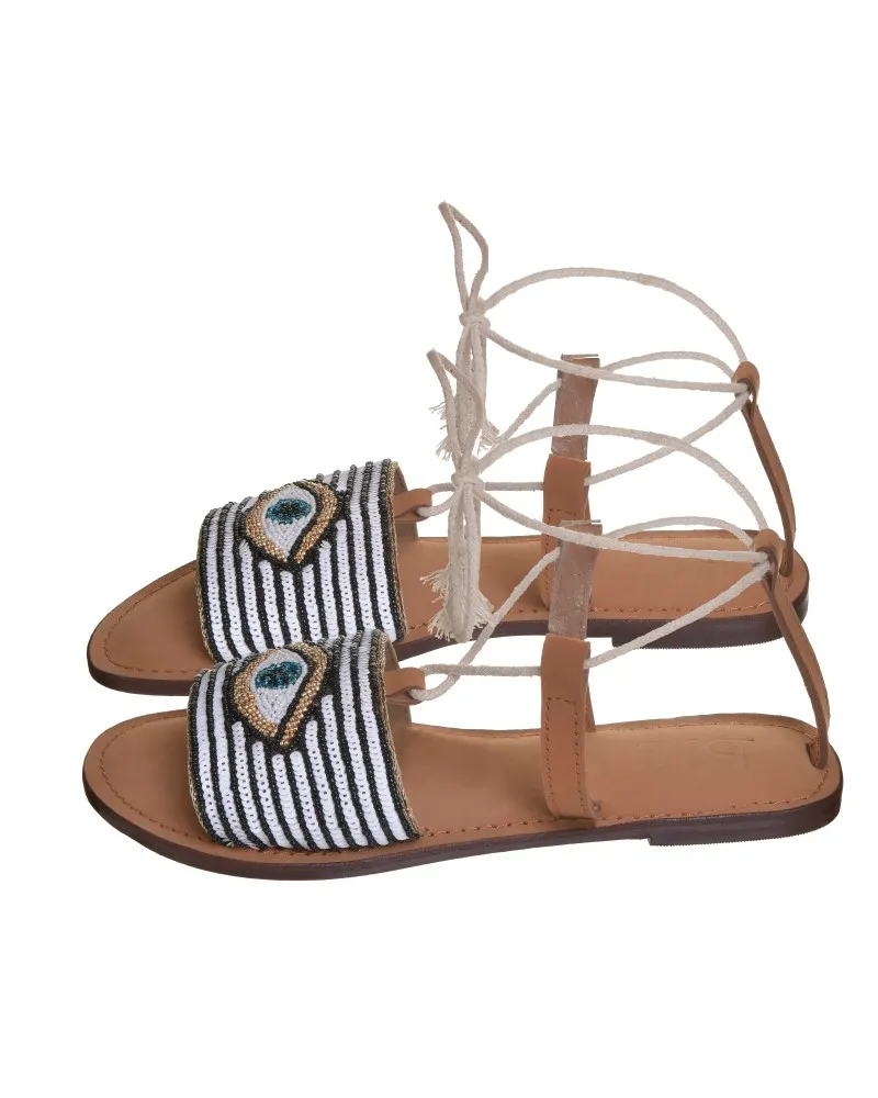 ΣΑΝΔΑΛΙ ΔΕΡΜΑΤΙΝΟ ”ΜΑΤΙ” ΜΕ ΧΑΝΤΡΕΣ (EU 41)