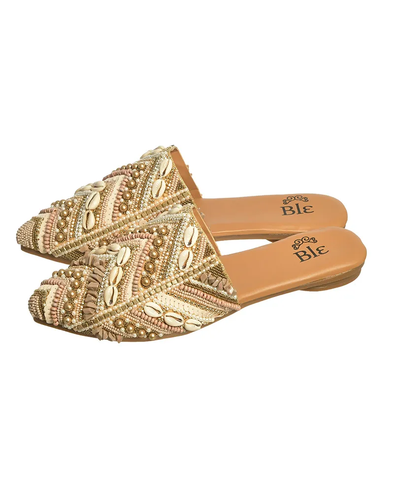 MULES ΜΠΕΖ/ΡΟΖ/ΧΡΥΣΟ ΜΕ ΚΟΧΥΛΙΑ ΚΑΙ XANΤΡΕΣ (EU 39)