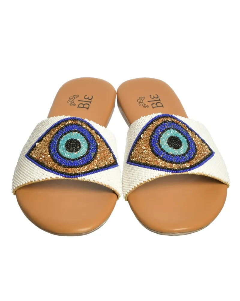 ΣΑΝΔΑΛΙ ΛΕΥΚΟ ”ΜΑΤΙ΄΄ ΜΕ ΧΑΝΤΡΕΣ (EU 37) ΣΑΝΔΑΛΙ ΛΕΥΚΟ ”ΜΑΤΙ΄΄ ΜΕ ΧΑΝΤΡΕΣ (EU 37)