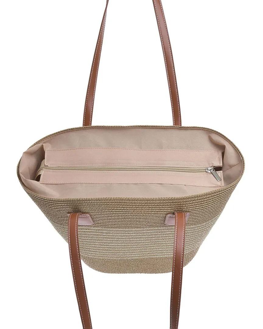 S/2 ΚΑΠΕΛΟ ΚΑΙ ΤΣΑΝΤΑ ΨΑΘΙΝΑ ΣΕ ΚΑΦΕ/ΜΠΕΖ ΧΡΩΜΑ (100% PAPER) 42X25X28