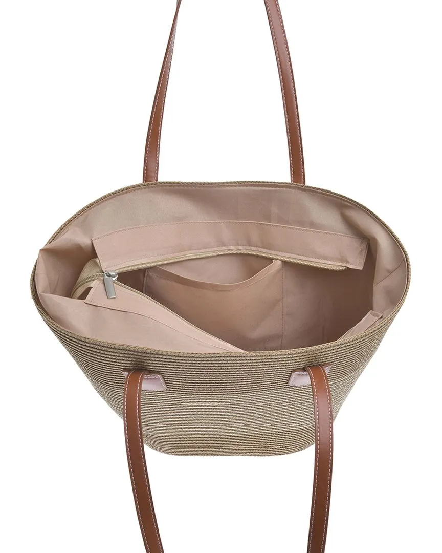 S/2 ΚΑΠΕΛΟ ΚΑΙ ΤΣΑΝΤΑ ΨΑΘΙΝΑ ΣΕ ΚΑΦΕ/ΜΠΕΖ ΧΡΩΜΑ (100% PAPER) 42X25X28