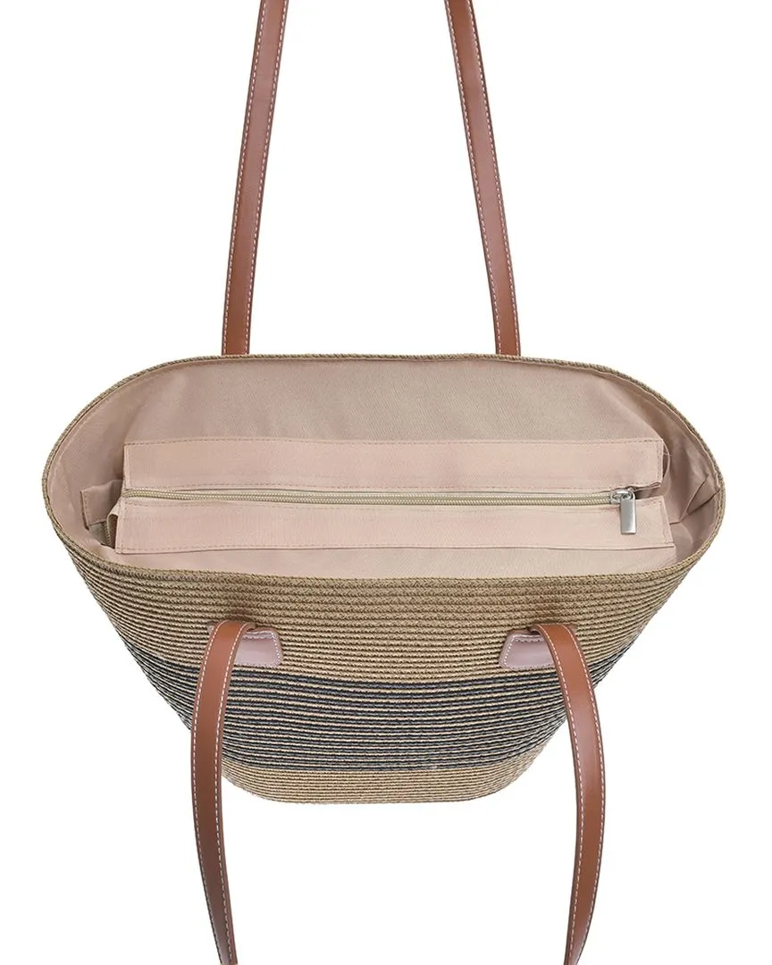 S/2 ΚΑΠΕΛΟ ΚΑΙ ΤΣΑΝΤΑ ΨΑΘΙΝΑ ΣΕ ΚΑΦΕ/ΜΑΥΡΟ ΧΡΩΜΑ (100% PAPER) 42X25X28