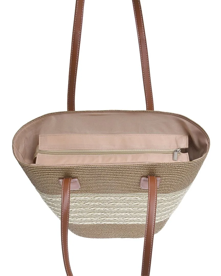 S/2 ΚΑΠΕΛΟ ΚΑΙ ΤΣΑΝΤΑ ΨΑΘΙΝΑ ΣΕ ΚΑΦΕ/ΕΚΡΟΥ ΧΡΩΜΑ (100% PAPER) 42X25X28