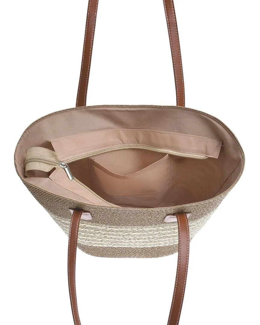 S/2 ΚΑΠΕΛΟ ΚΑΙ ΤΣΑΝΤΑ ΨΑΘΙΝΑ ΣΕ ΚΑΦΕ/ΕΚΡΟΥ ΧΡΩΜΑ (100% PAPER) 42X25X28