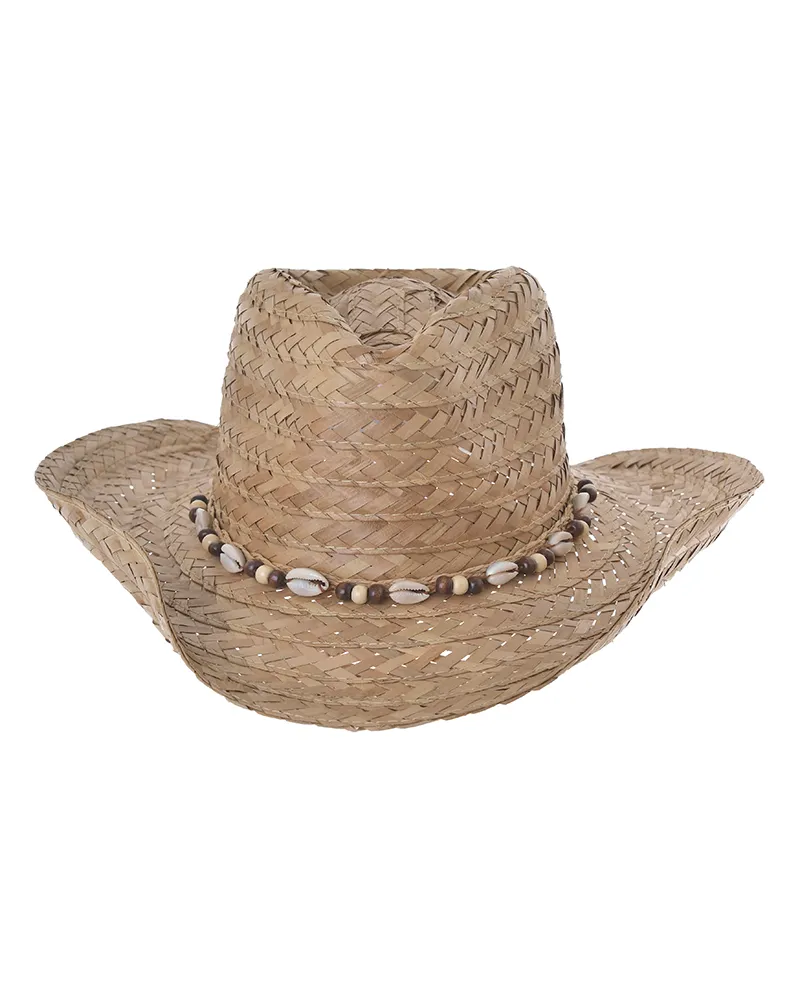 ΚΑΠΕΛΟ ΨΑΘΙΝΟ ΣΕ ΜΠΕΖ ΧΡΩΜΑ ΜΕ ΚΟΧΥΛΙΑ ONE SIZE 57CM (100% GRASS)