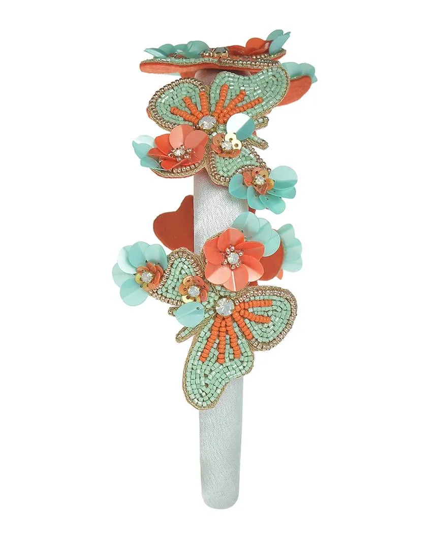 ΣΤΕΚΑ ΜΑΛΛΙΩΝ ''ΠΕΤΑΛΟΥΔΕΣ'' ΣΕ ΓΑΛΑΖΙΟ/ΠΟΡΤΟΚΑΛΙ ΧΡΩΜΑ ΜΕ ΧΑΝΤΡΕΣ