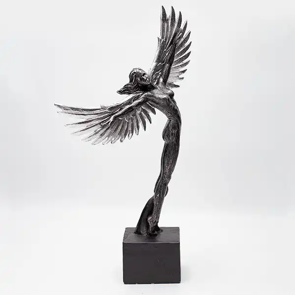 ΓΥΝΑΙΚΑ ΜΕ ΦΤΕΡΑ ΠΟΛΥΡΕΖΙΝ ΑΣΗΜΙ – ΜΑΥΡΗ 20x10x39.5cm ΓΥΝΑΙΚΑ ΜΕ ΦΤΕΡΑ ΠΟΛΥΡΕΖΙΝ ΑΣΗΜΙ – ΜΑΥΡΗ 20x10x39.5cm