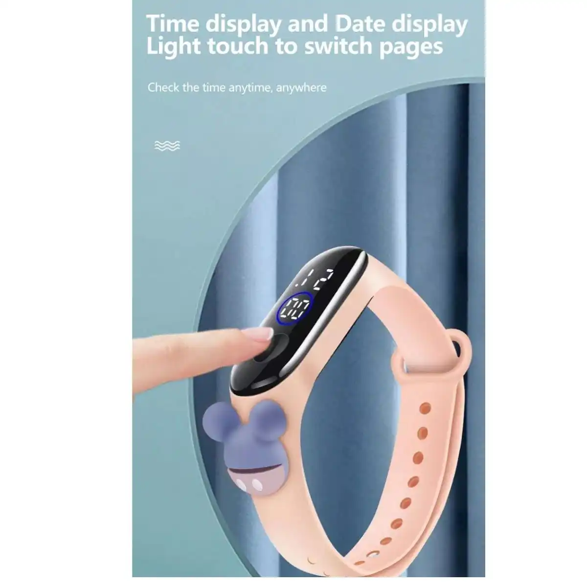 Παιδικό Αδιάβροχο Ρολόι με οθόνη Led και 3D donut AG-020 πράσινο