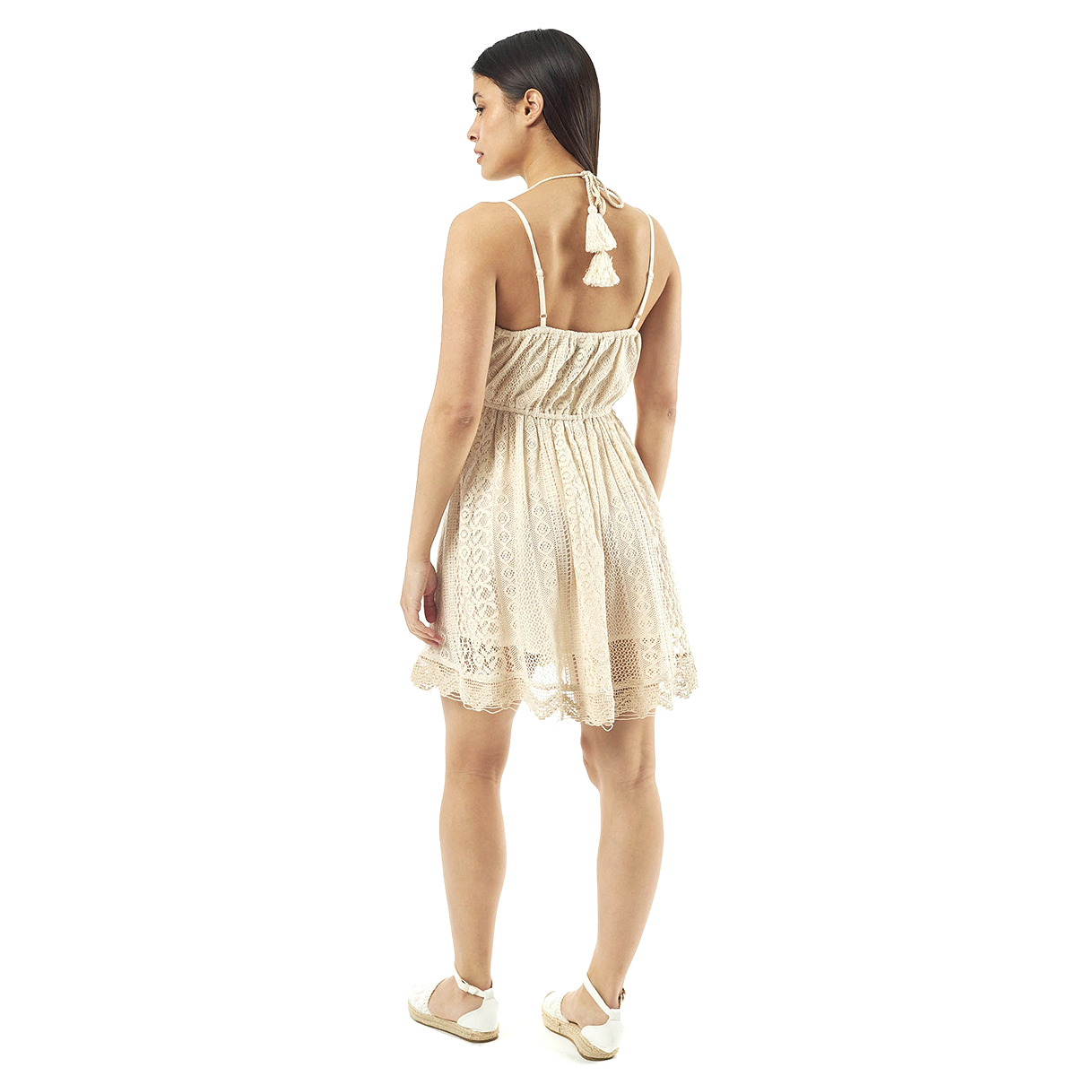 Verde Γυναικείο Φόρεμα 52-0045 90% Cotton 10% Νάιλον Ινδίας Εκρού