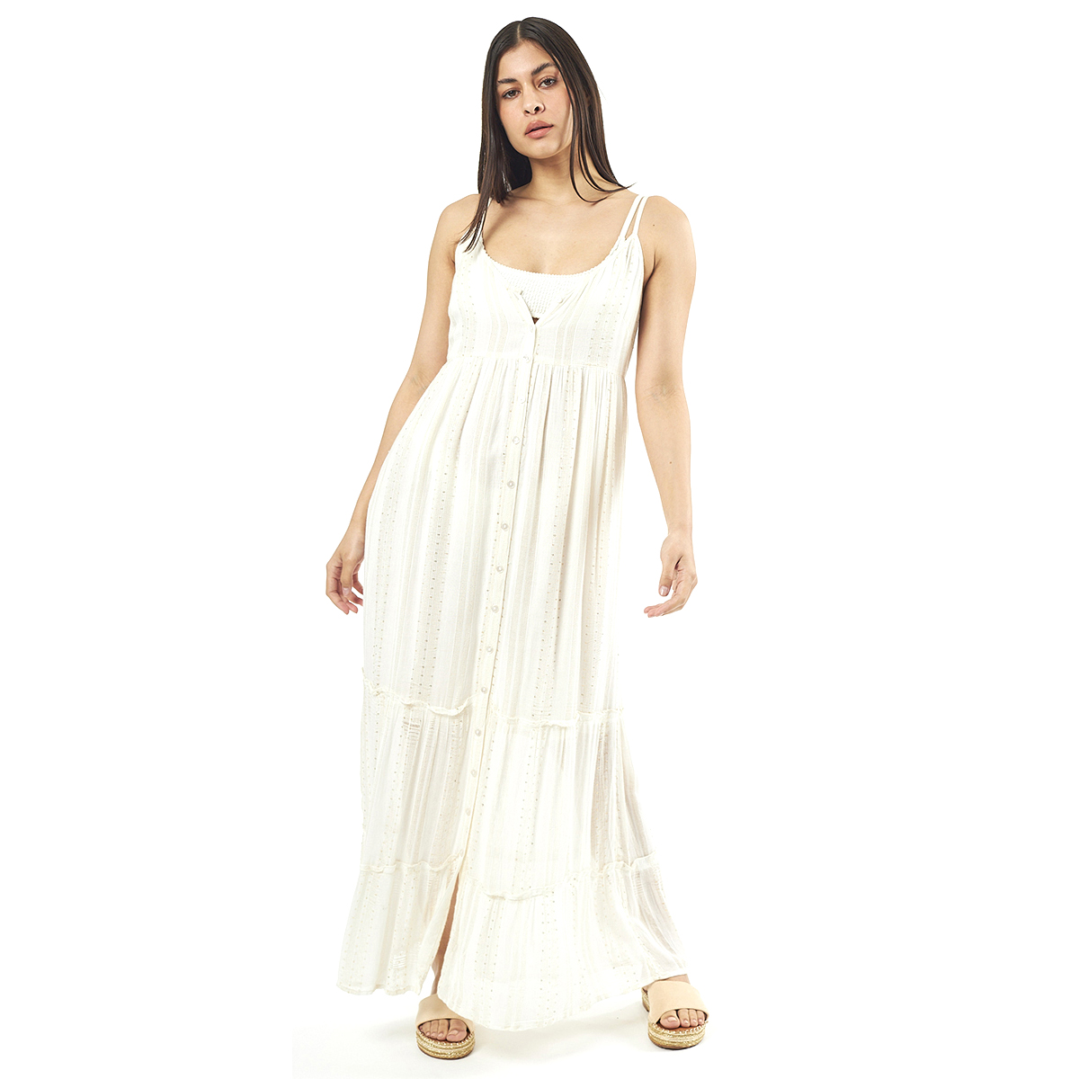 Verde Γυναικείο Φόρεμα 52-0047 Ρεγιόν Ινδίας Εκρού