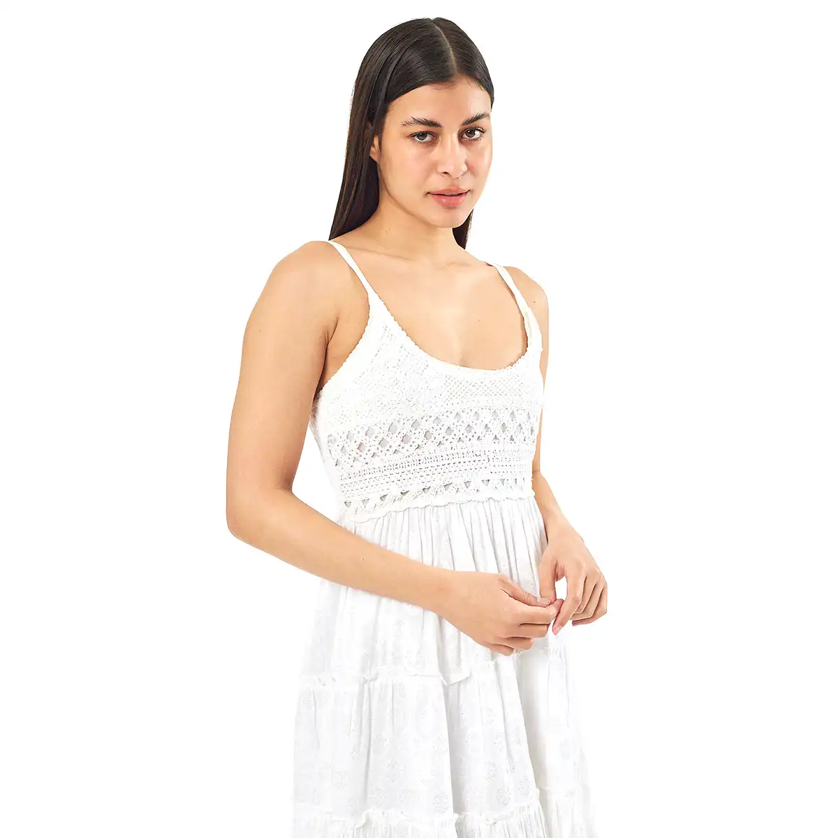 Verde Γυναικείο Φόρεμα 52-0049 95% Cotton 5% Νάιλον Ινδίας Άσπρο Verde Γυναικείο Φόρεμα 52-0049 95% Cotton 5% Νάιλον Ινδίας Άσπρο