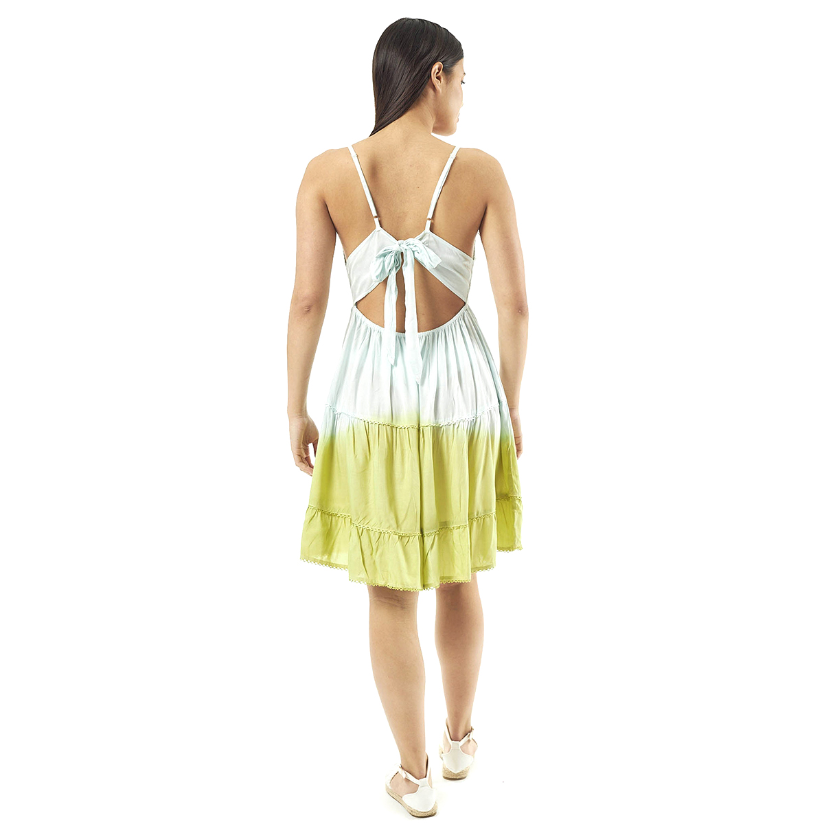 Verde Γυναικείο Φόρεμα 52-0051 Ρεγιόν Ινδίας Πολύχρωμο