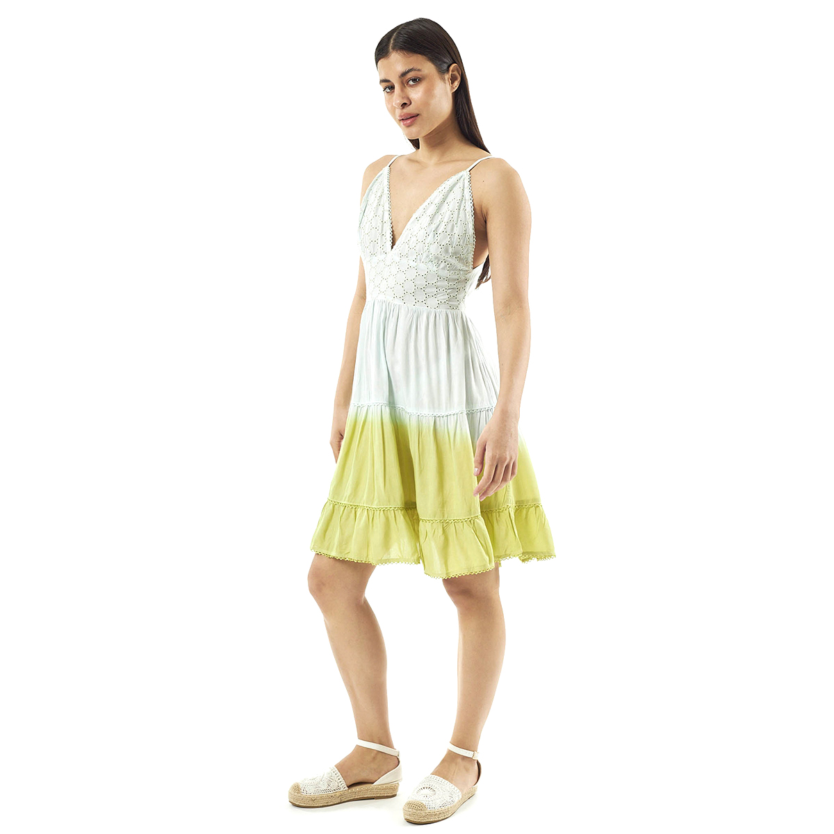 Verde Γυναικείο Φόρεμα 52-0051 Ρεγιόν Ινδίας Πολύχρωμο