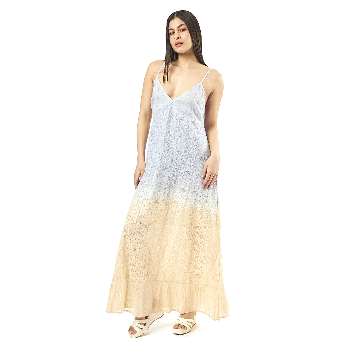 Verde Γυναικείο Φόρεμα 52-0053 90% Cotton 10% Νάιλον Ινδίας Πολύχρωμο