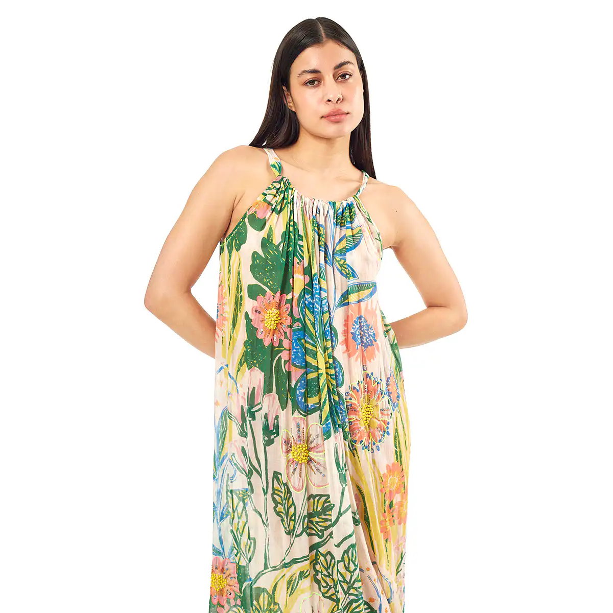 Verde Γυναικείο Φόρεμα 52-0059 Cotton Ινδίας Πολύχρωμο Verde Γυναικείο Φόρεμα 52-0059 Cotton Ινδίας Πολύχρωμο