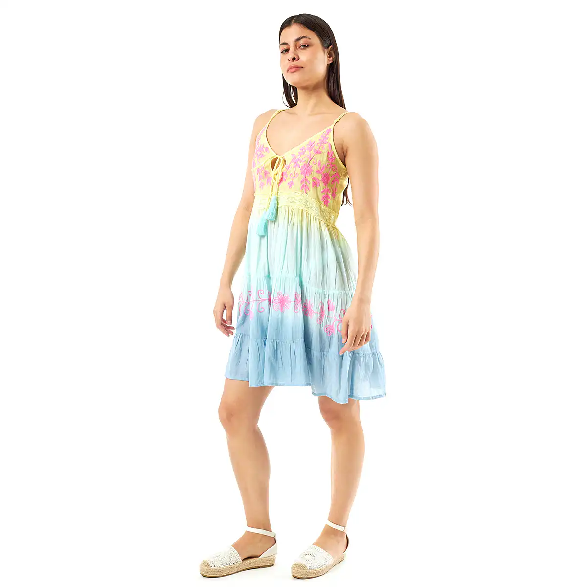 Verde Γυναικείο Φόρεμα 52-0060 Cotton Ινδίας Πολύχρωμο Verde Γυναικείο Φόρεμα 52-0060 Cotton Ινδίας Πολύχρωμο