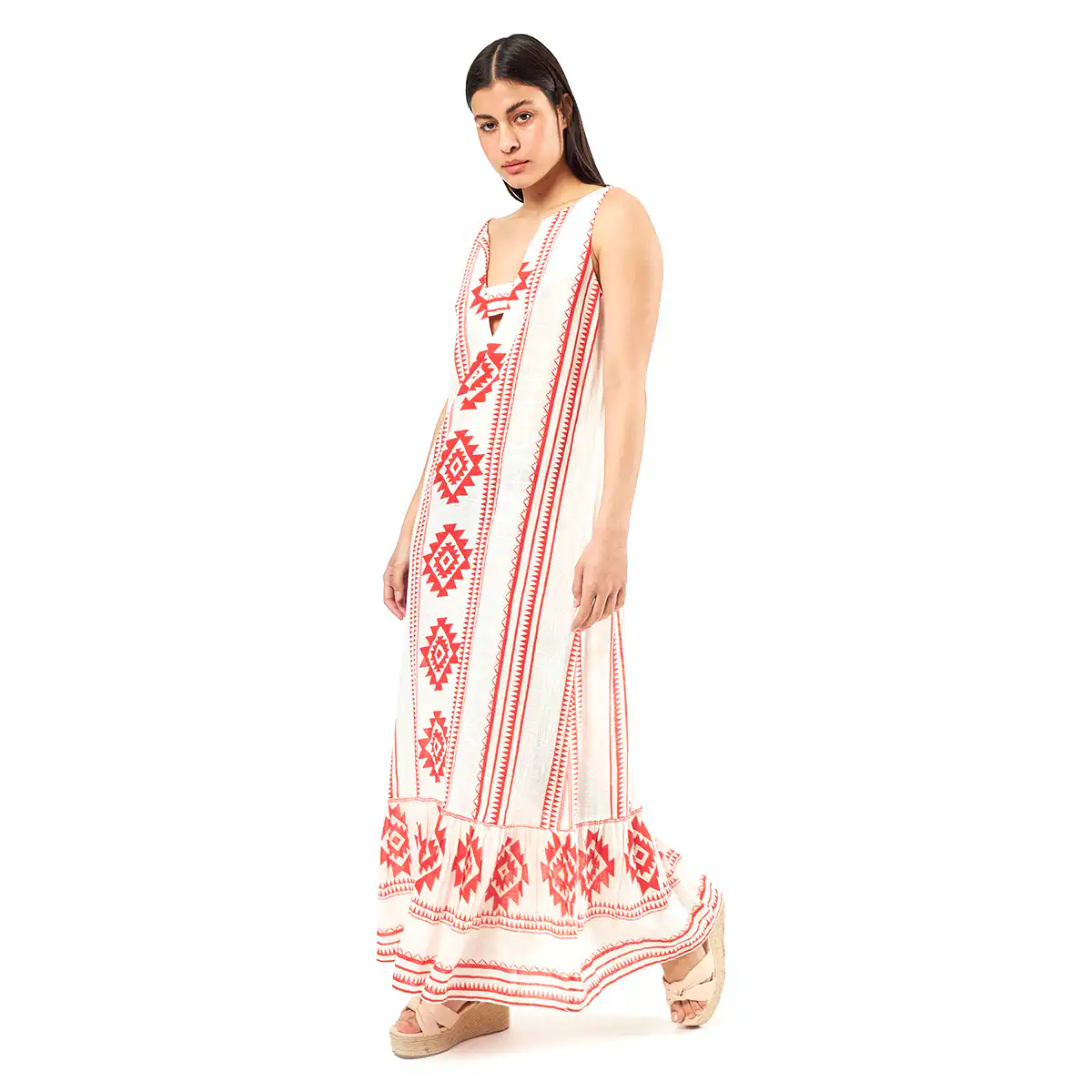 Verde Γυναικείο Φόρεμα 52-0063 Cotton Ινδίας Κόκκινο Verde Γυναικείο Φόρεμα 52-0063 Cotton Ινδίας Κόκκινο