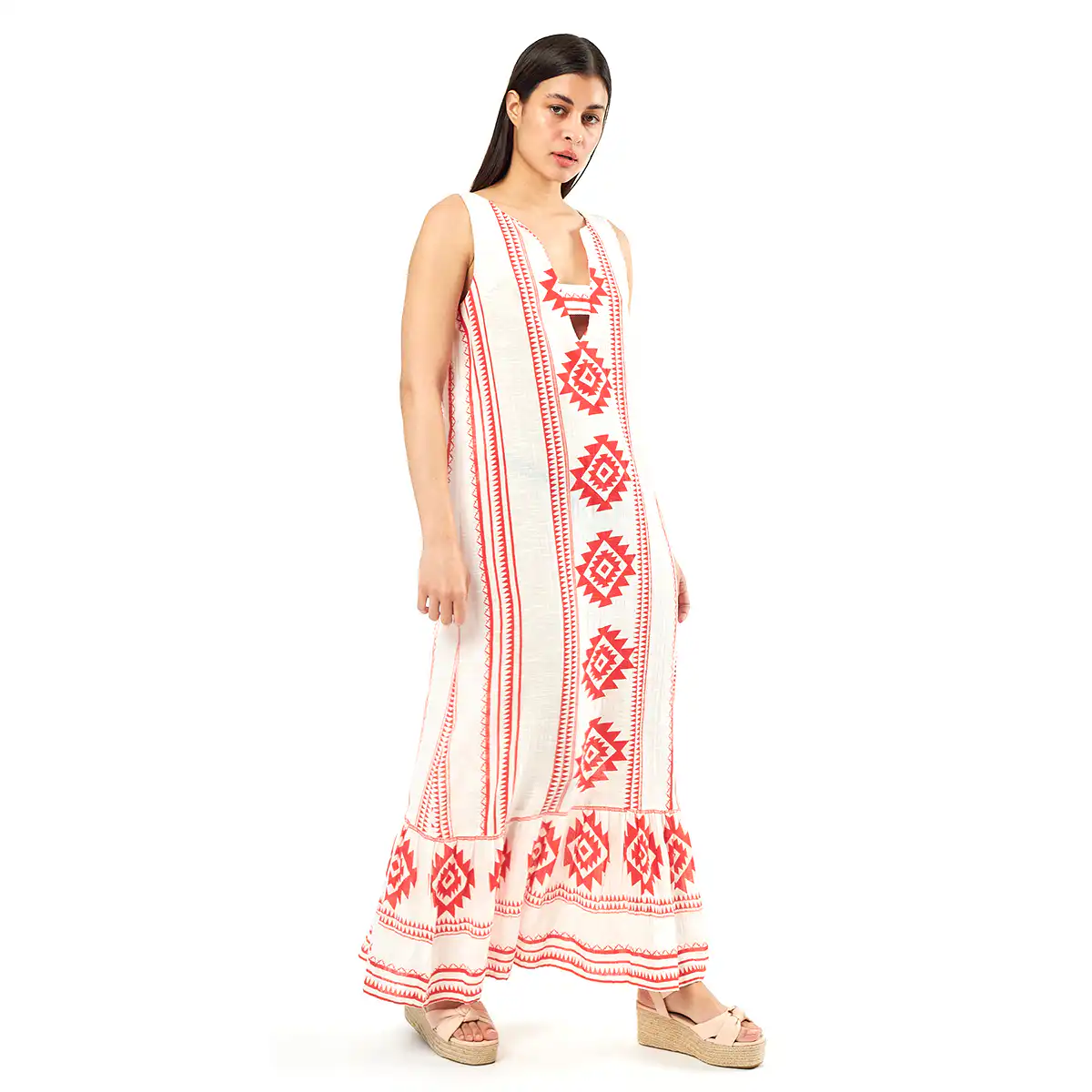 Verde Γυναικείο Φόρεμα 52-0063 Cotton Ινδίας Κόκκινο Verde Γυναικείο Φόρεμα 52-0063 Cotton Ινδίας Κόκκινο