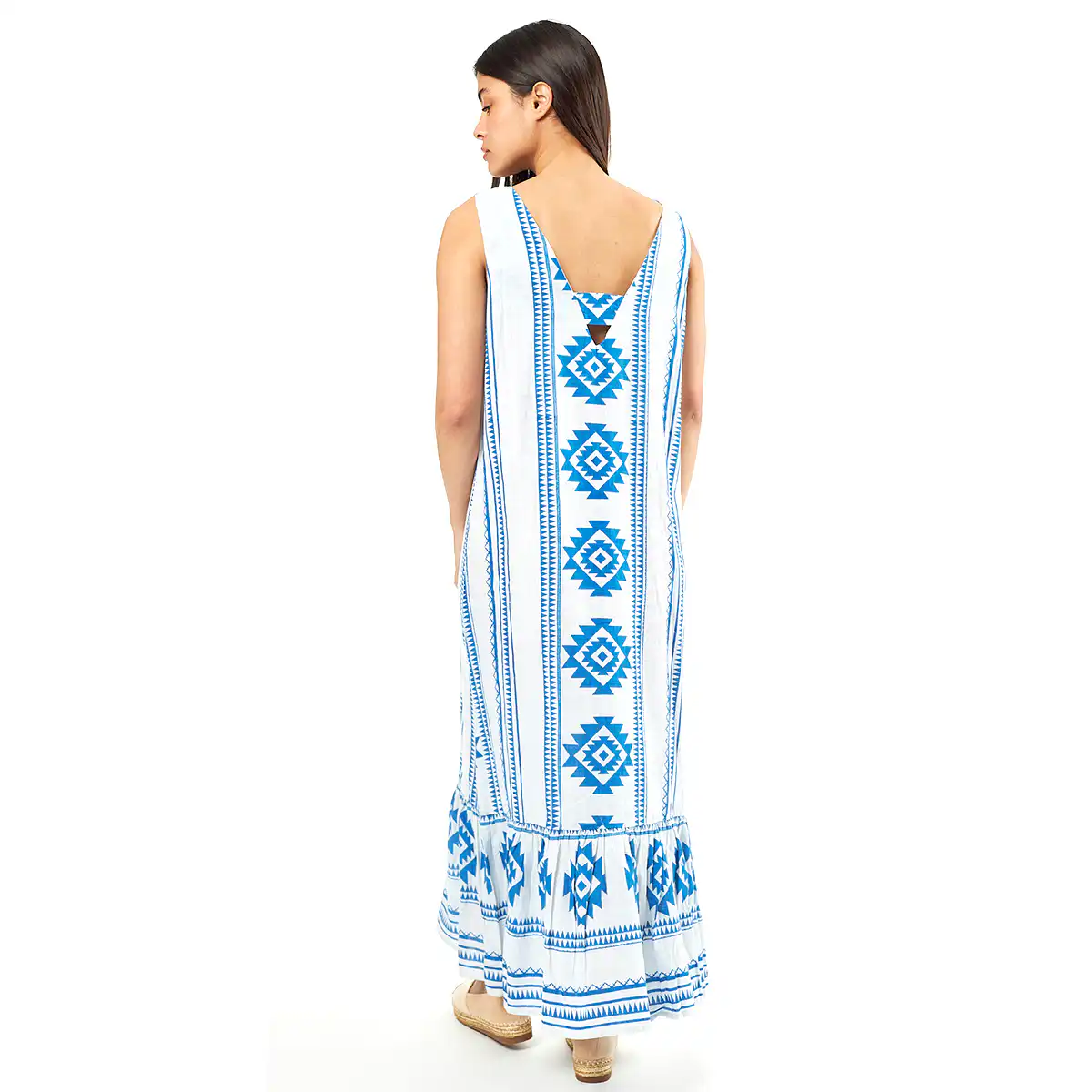 Verde Γυναικείο Φόρεμα 52-0063 Cotton Ινδίας Μπλέ Verde Γυναικείο Φόρεμα 52-0063 Cotton Ινδίας Μπλέ