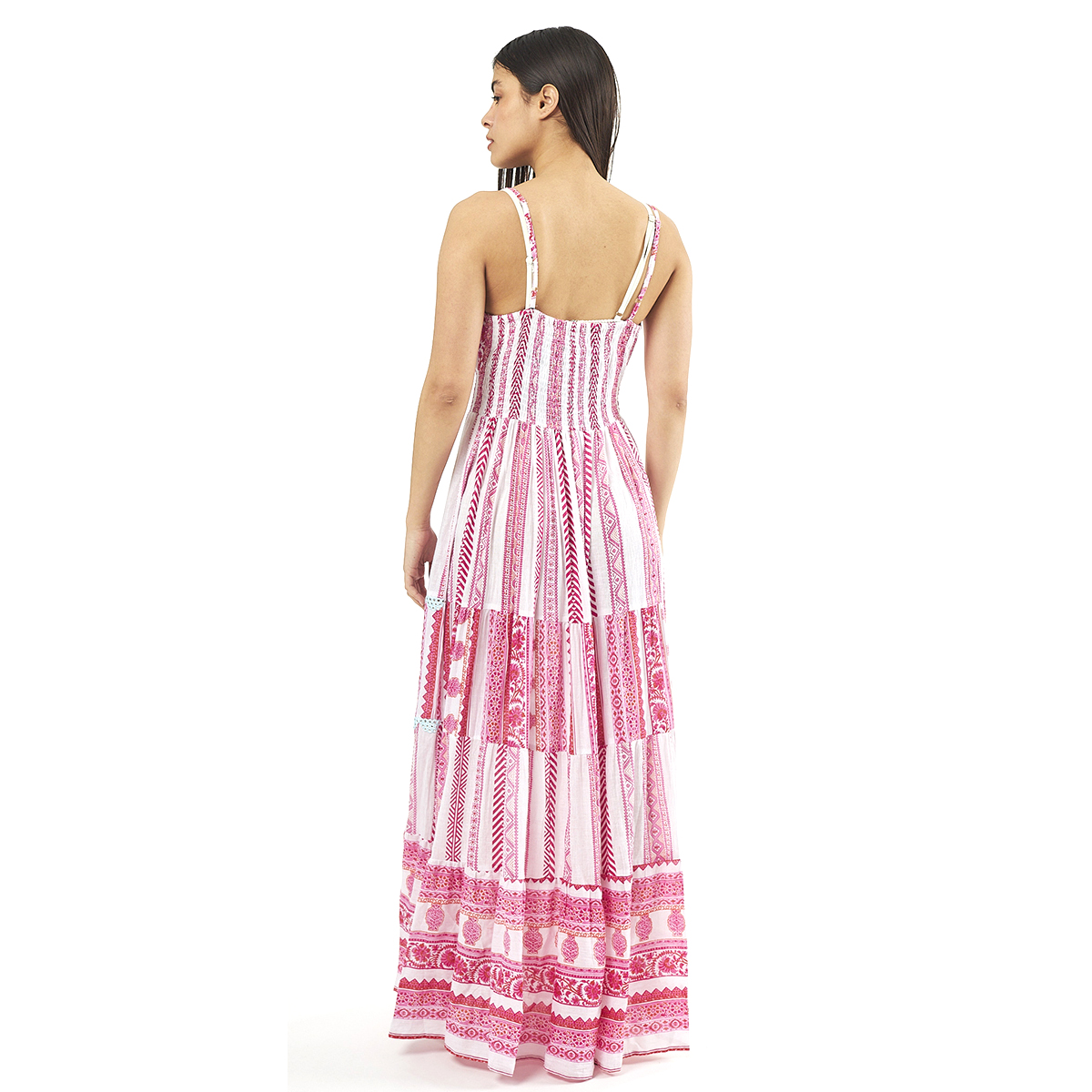 Verde Γυναικείο Φόρεμα 52-0064 Cotton Ινδίας Πολύχρωμο