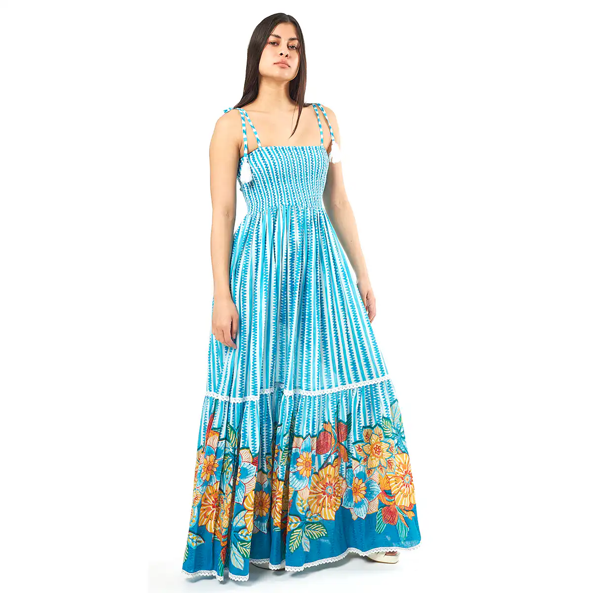 Verde Γυναικείο Φόρεμα 52-0067 Cotton Ινδίας Πολύχρωμο Verde Γυναικείο Φόρεμα 52-0067 Cotton Ινδίας Πολύχρωμο