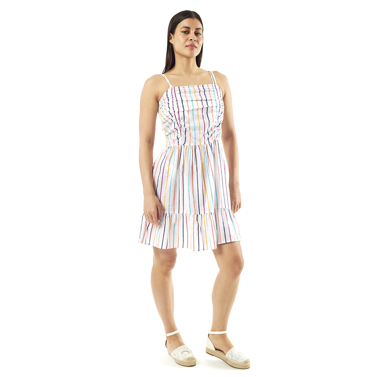 Verde Γυναικείο Φόρεμα 52-0069 Viscoce Ινδίας Πολύχρωμο