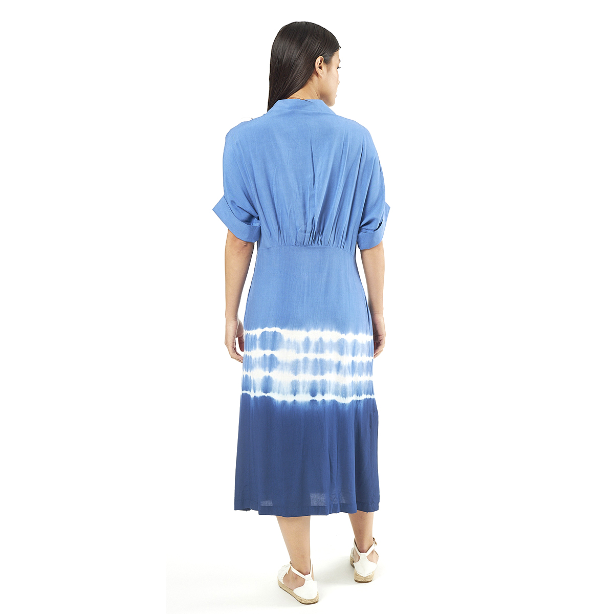 Verde Γυναικείο Φόρεμα 52-0070 Viscoce Ινδίας Μπλέ