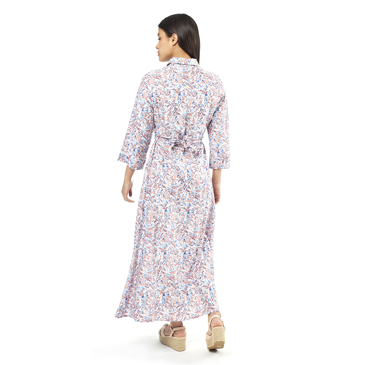 Verde Γυναικείο Φόρεμα 52-0071 Viscoce Ινδίας Μπλέ