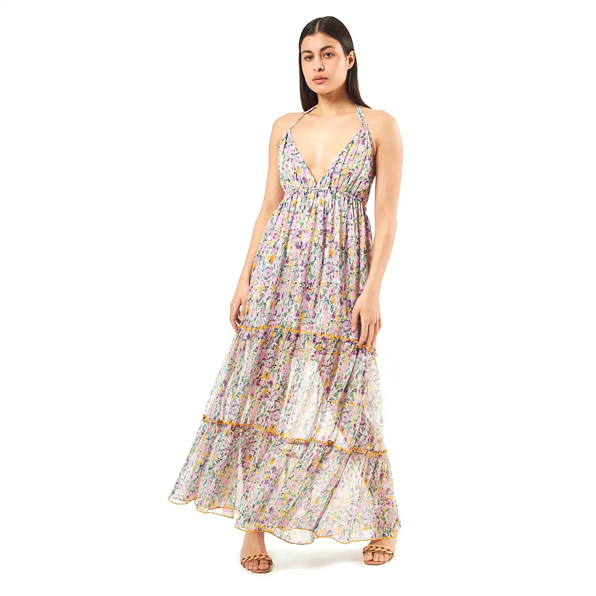 Verde Γυναικείο Φόρεμα 52-0072 Cotton Ινδίας Λιλά Verde Γυναικείο Φόρεμα 52-0072 Cotton Ινδίας Λιλά