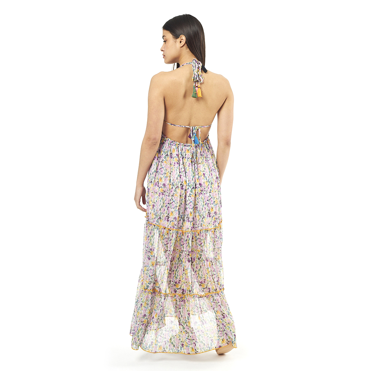 Verde Γυναικείο Φόρεμα 52-0072 Cotton Ινδίας Λιλά