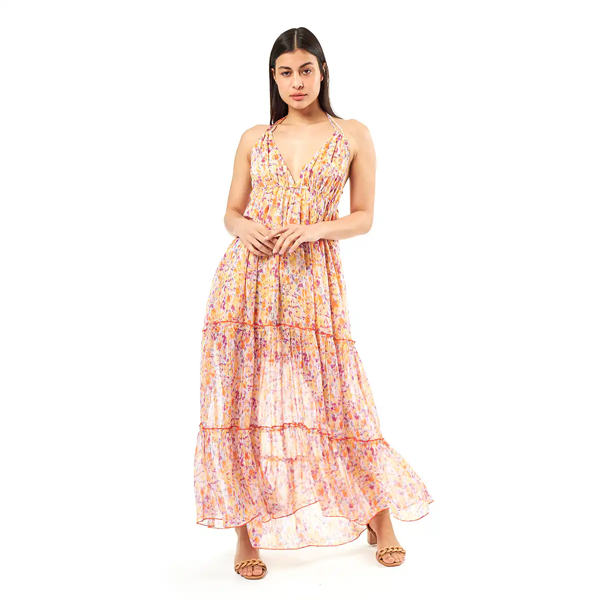 Verde Γυναικείο Φόρεμα 52-0072 Cotton Ινδίας Πορτοκαλί Verde Γυναικείο Φόρεμα 52-0072 Cotton Ινδίας Πορτοκαλί