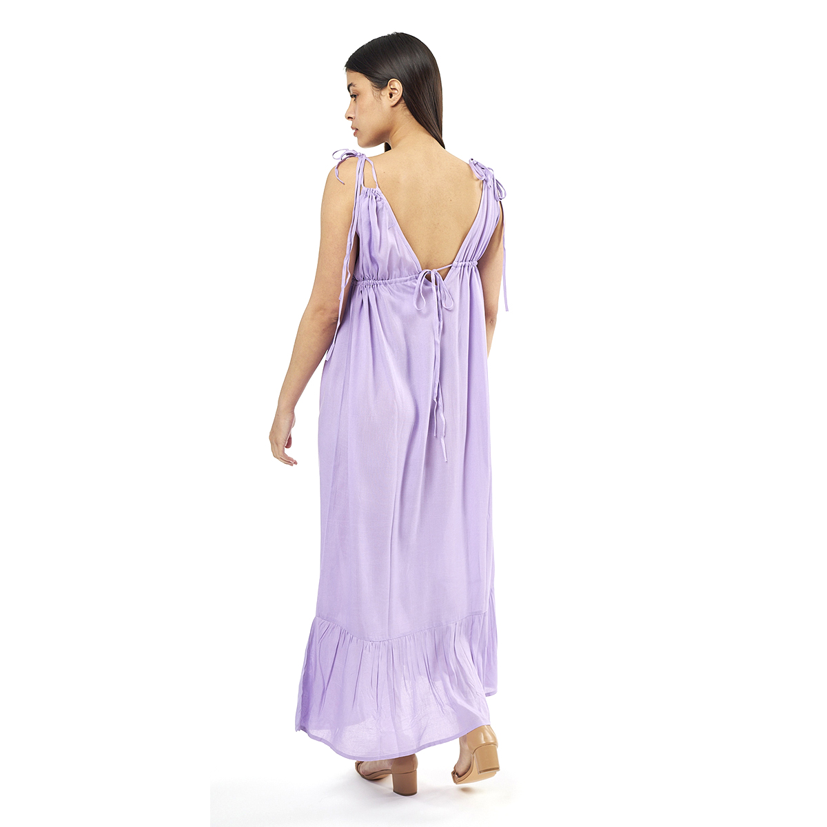 Verde Γυναικείο Φόρεμα 52-0073 Viscoce Ινδίας Λιλά