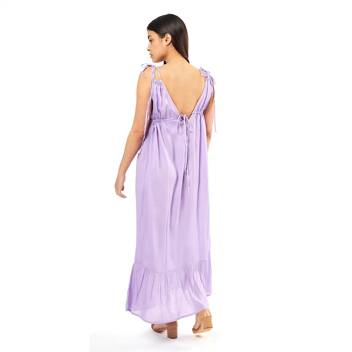 Verde Γυναικείο Φόρεμα 52-0073 Viscoce Ινδίας Λιλά