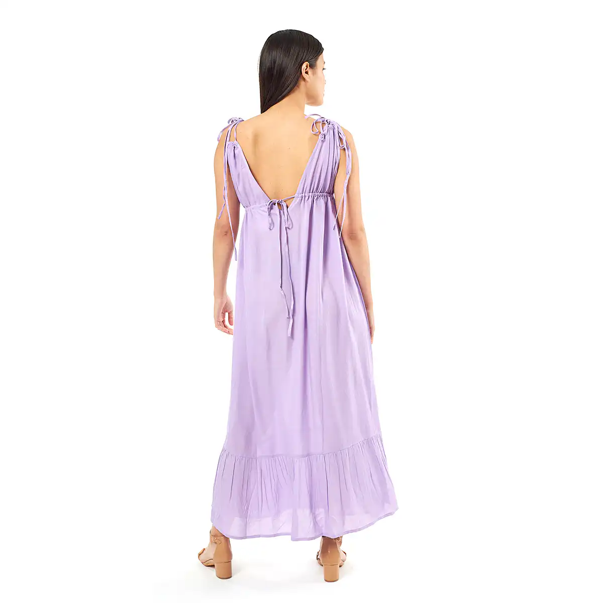 Verde Γυναικείο Φόρεμα 52-0073 Viscoce Ινδίας Λιλά