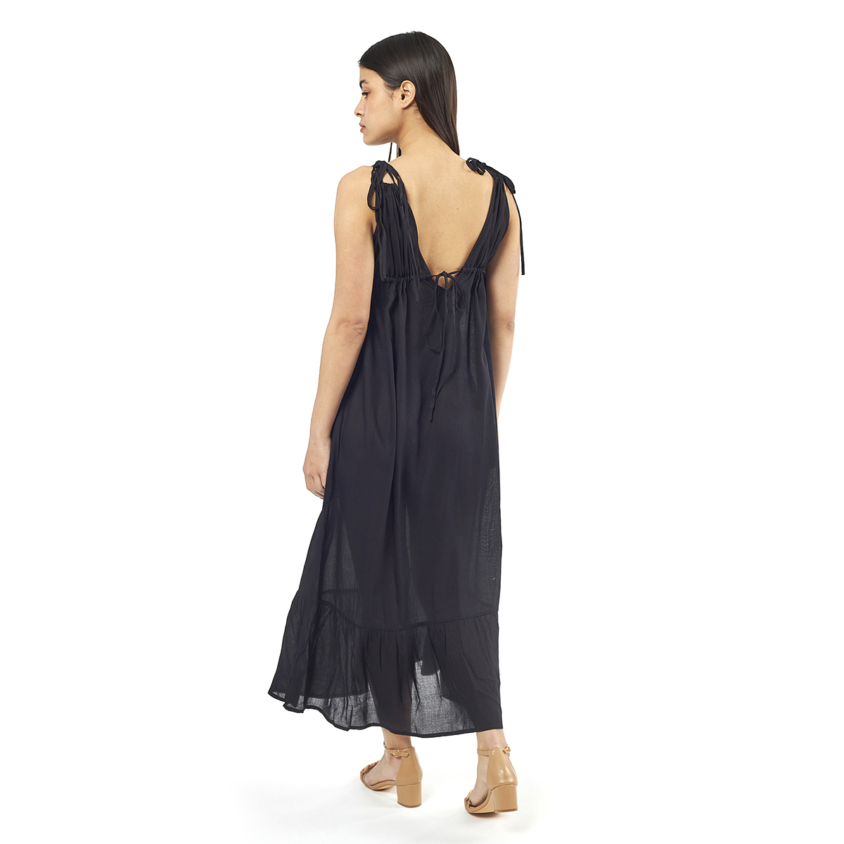 Verde Γυναικείο Φόρεμα 52-0073 Viscoce Ινδίας Μαύρο