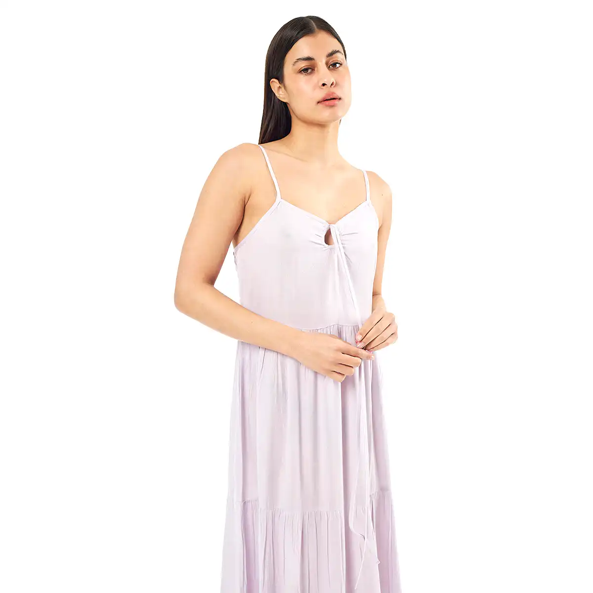 Verde Γυναικείο Φόρεμα 52-0074 Viscoce Ινδίας Λιλά