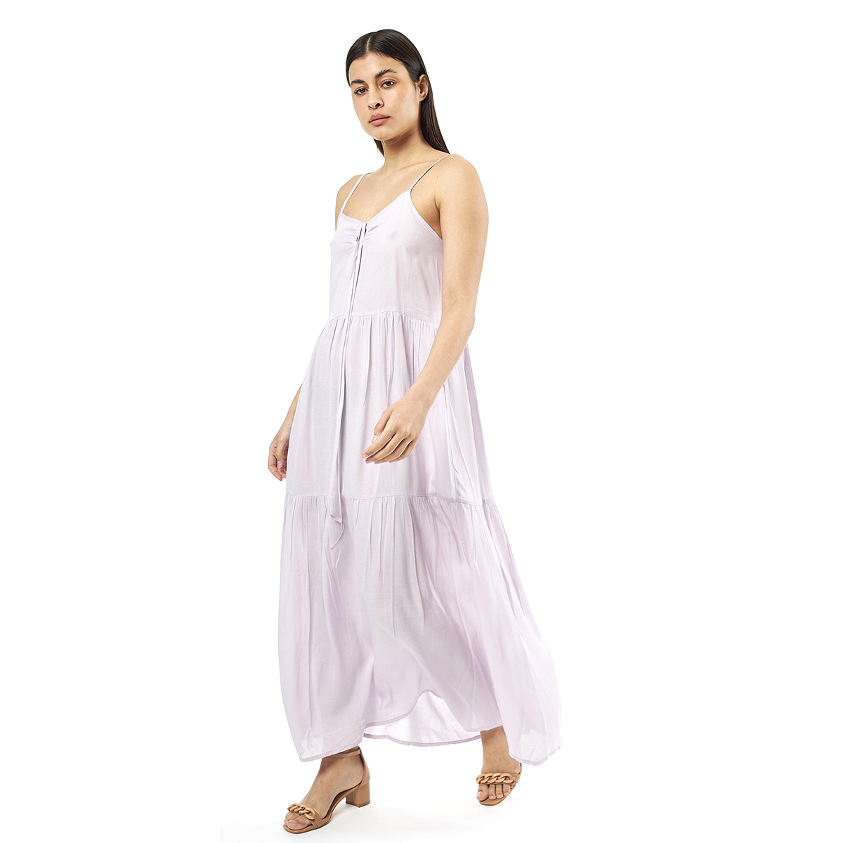 Verde Γυναικείο Φόρεμα 52-0074 Viscoce Ινδίας Λιλά