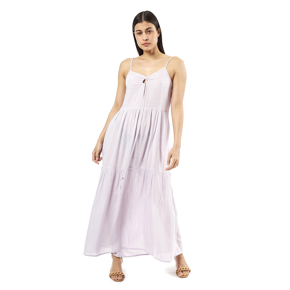 Verde Γυναικείο Φόρεμα 52-0074 Viscoce Ινδίας Λιλά