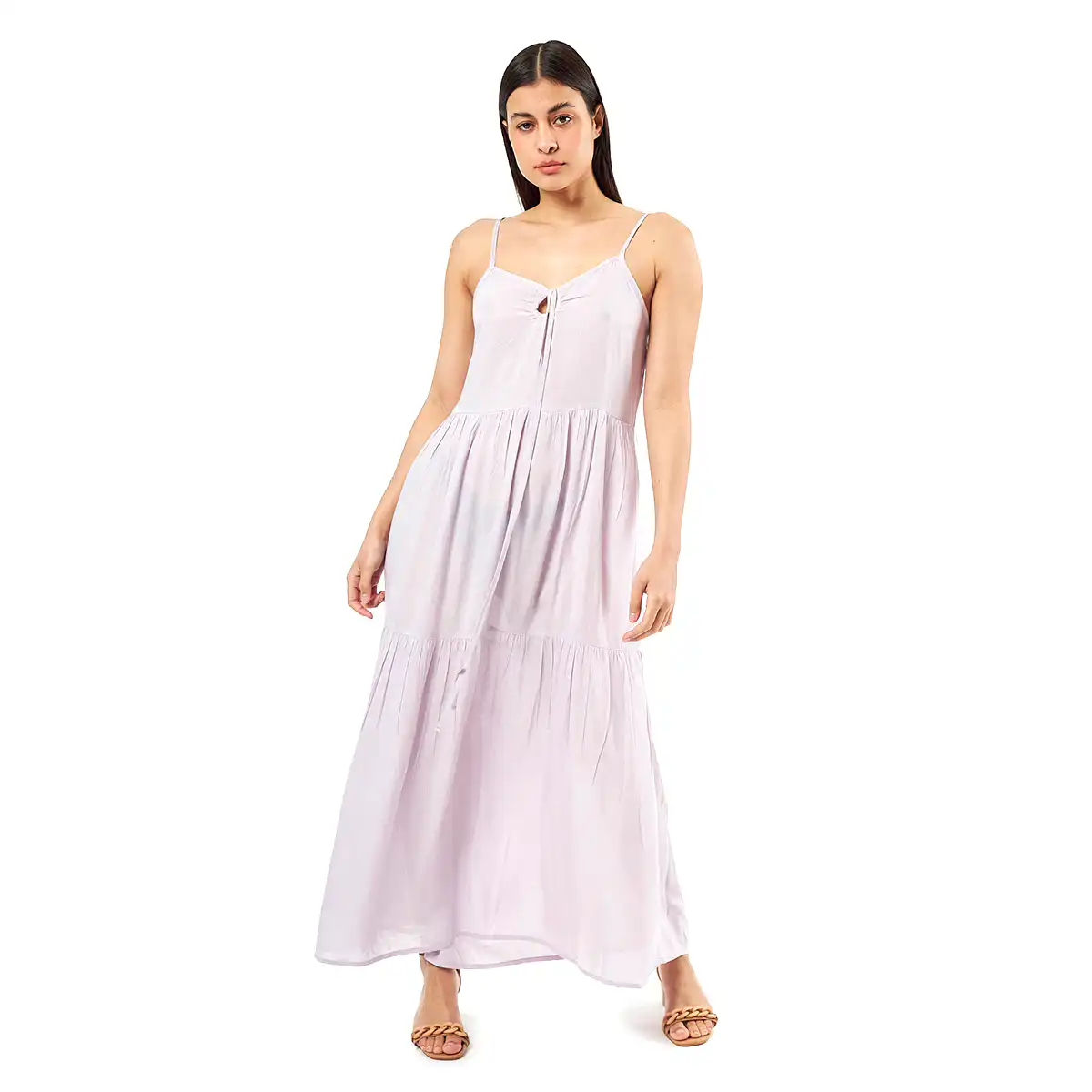 Verde Γυναικείο Φόρεμα 52-0074 Viscoce Ινδίας Λιλά