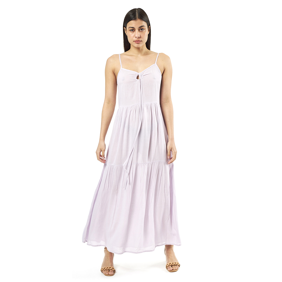 Verde Γυναικείο Φόρεμα 52-0074 Viscoce Ινδίας Λιλά