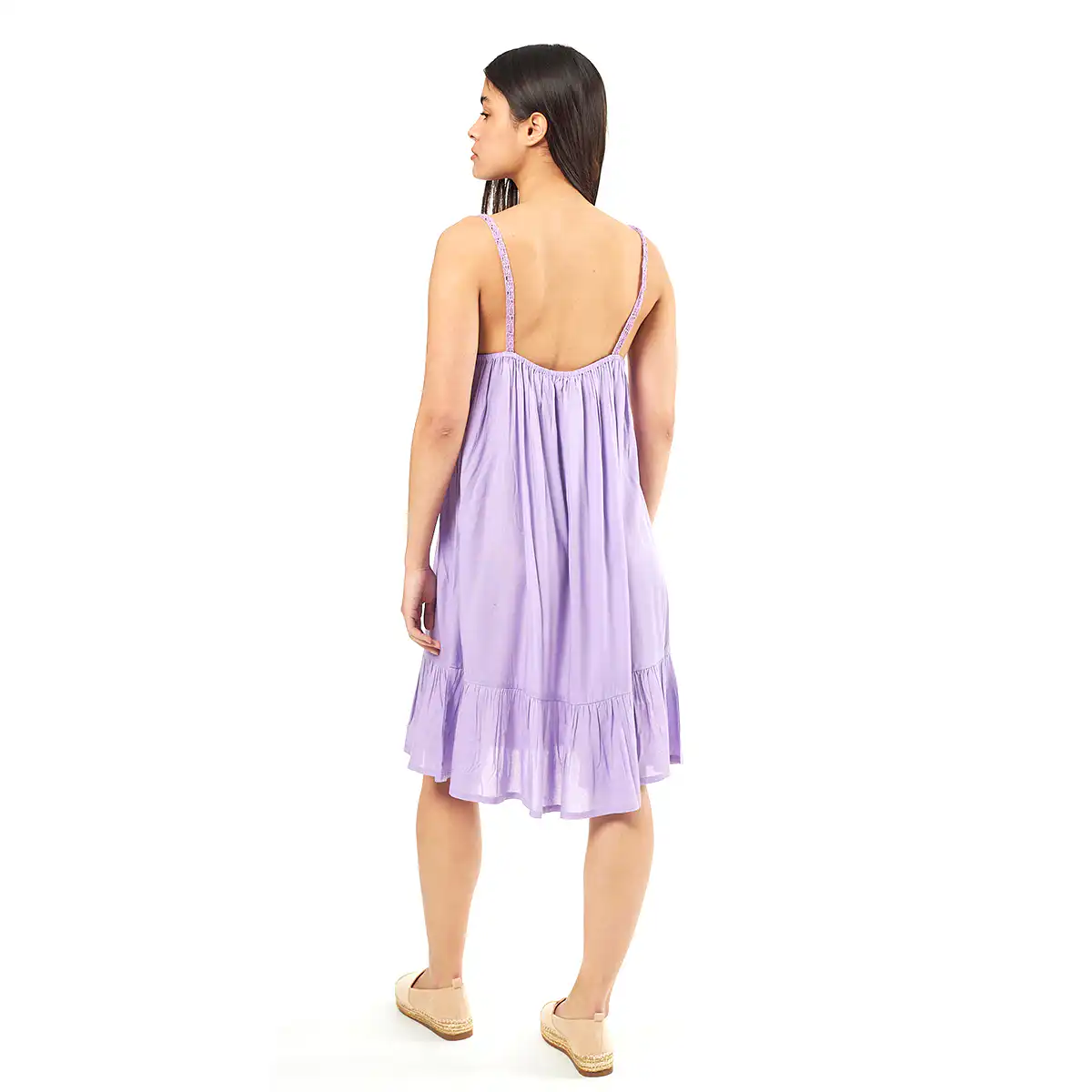 Verde Γυναικείο Φόρεμα 52-0075 Viscoce Ινδίας Λιλά