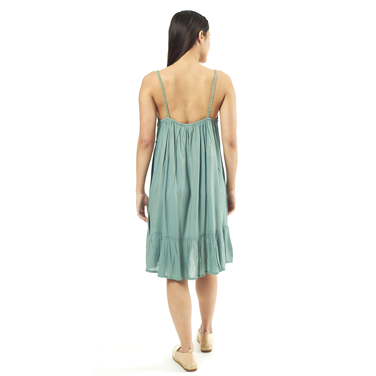 Verde Γυναικείο Φόρεμα 52-0075 Viscoce Ινδίας Πράσινο