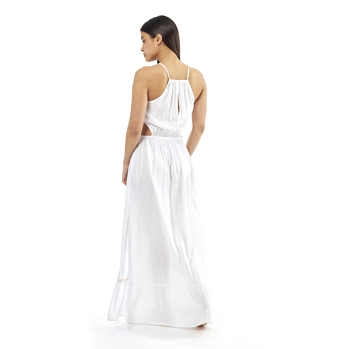 Verde Γυναικείο Φόρεμα 52-0077 Ρεγιόν Ινδίας Άσπρο